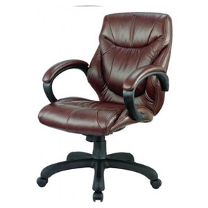 Nicer Interior Ergonomic Executive Chair - Chocolate Brown Leather