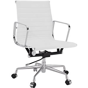 Nicer Interior Modern Executive Chair - White Leather