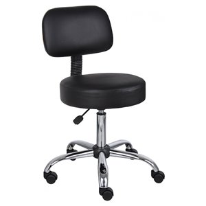 Tabouret roulant par Nicer Interior, noir