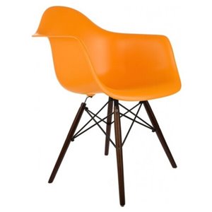 Nicer Interior Eiffel Dining Armchair - Orange/Walnut