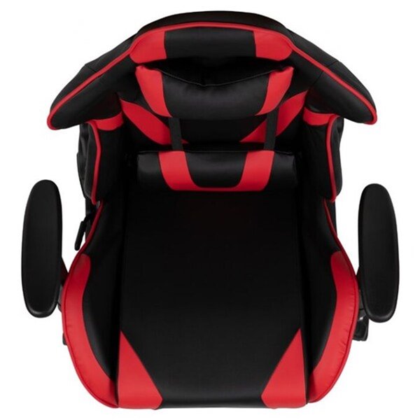 Fauteuil de jeux ergonomique par Nicer Interior, noir et rouge