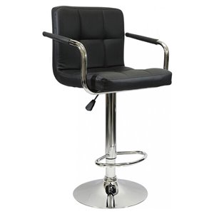 Fauteuil de bar pivotant et réglable Hexagrid de Nicer Interior, noir, ens. de 2