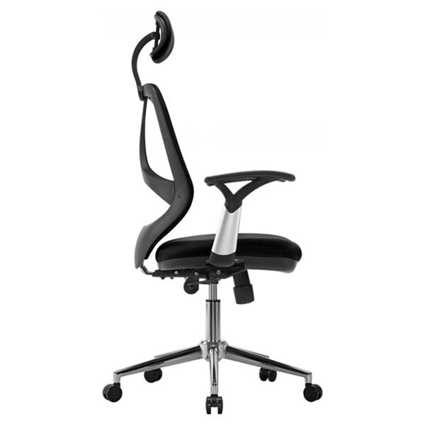 Chaise de bureau ajustable Nicer Interior, hauteur ajustable, noir