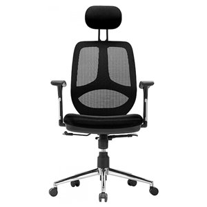 Chaise de bureau ajustable Nicer Interior, hauteur ajustable, noir