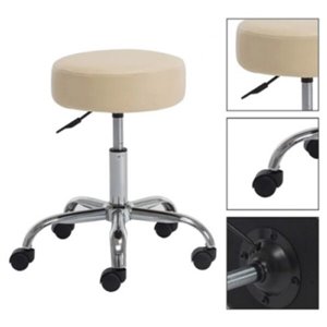 Nicer Interior Caressoft Medical Drafting Stool - Adjustable Height - Beige