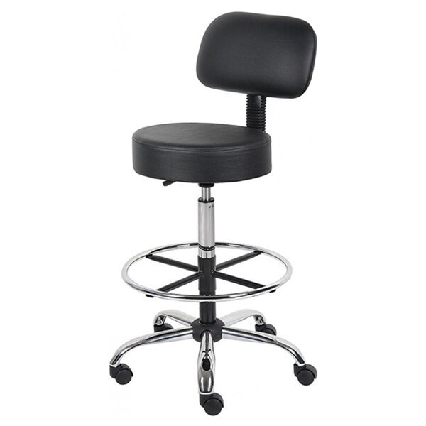 Tabouret roulant Caressoft de Nicer Interior, noir