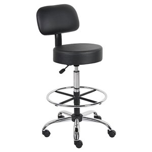 Tabouret roulant Caressoft de Nicer Interior, noir