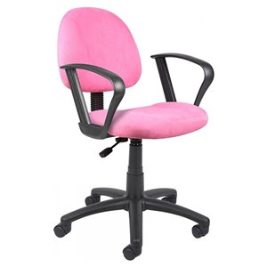 Nicer Interior Perfect Posture Desk Chair with Arms - Pink