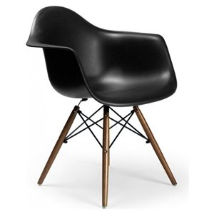 Fauteuil de salle à manger Eiffel de Nicer Interior, noir/noyer