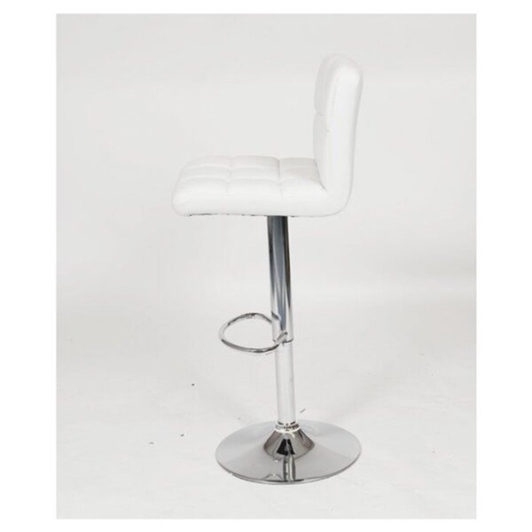 Nicer Interior Hexagrid Adjustable Swivel Bar Stool - White - Set of 2