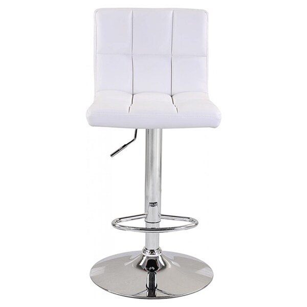 Nicer Interior Hexagrid Adjustable Swivel Bar Stool - White - Set of 2