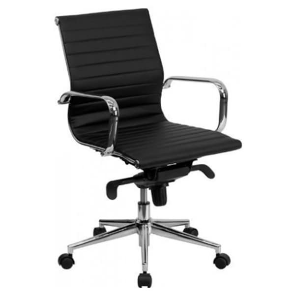 Nicer Interior Modern Executive Chair - Black Polyurethane