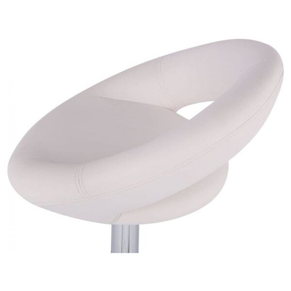 Nicer Interior Mooncut Adjustable Bar Stool  - White