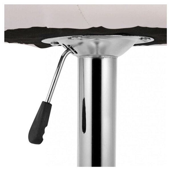 Nicer Interior Mooncut Adjustable Bar Stool  - White