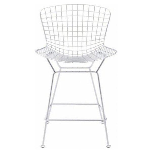 Tabouret pour comptoir Harry Bertoia de Nicer Interior, blanc, ens. de 2
