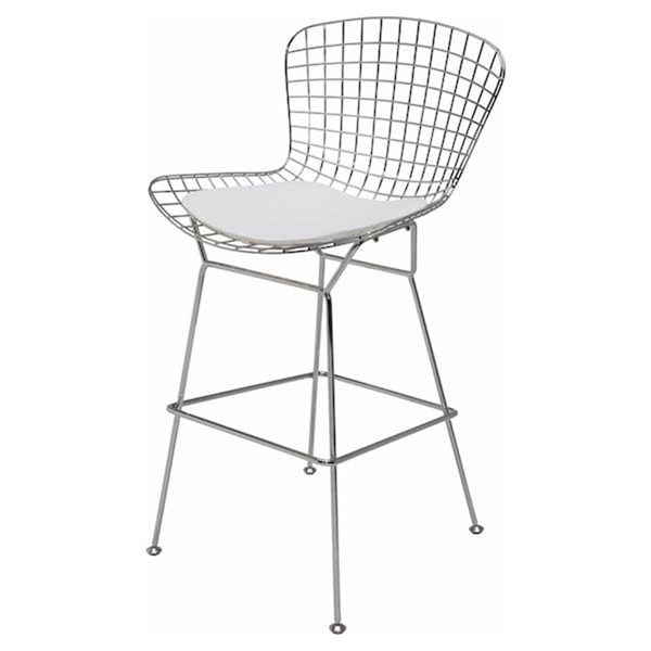 Tabouret pour comptoir Harry Bertoia de Nicer Interior, blanc, ens. de 2