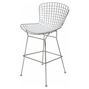 Tabouret pour comptoir Harry Bertoia de Nicer Interior, blanc, ens. de 2