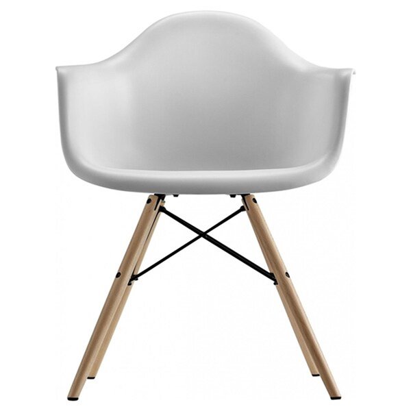 Nicer Interior Eiffel Dining Armchair - White/Natural