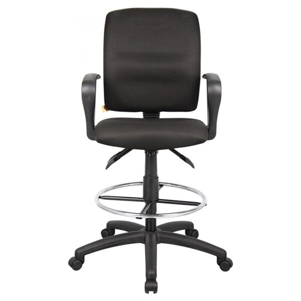 Nicer Interior Multi-Function Ergonomic Drafting Chair with Adjustable Arms - Black Fabric