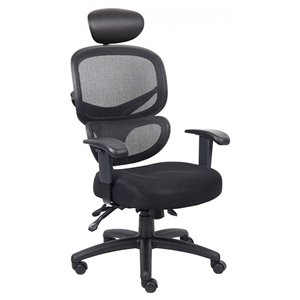 Nicer Interior Multi-Function Ergonomic Desk Chair - Black Fabric