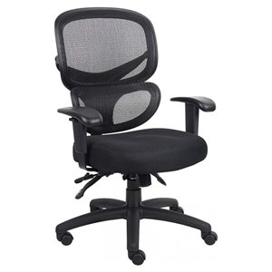 Chaise de bureau multifonction ergonomique par Nicer Interior, hauteur ajustable, noir