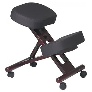 Nicer Interior Memory Foam Drafting Chair - Black/Cherry Brown