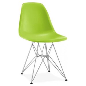 Chaise pour salle à manger Eiffel de Nicer Interior, vert/métal, ens. de 2