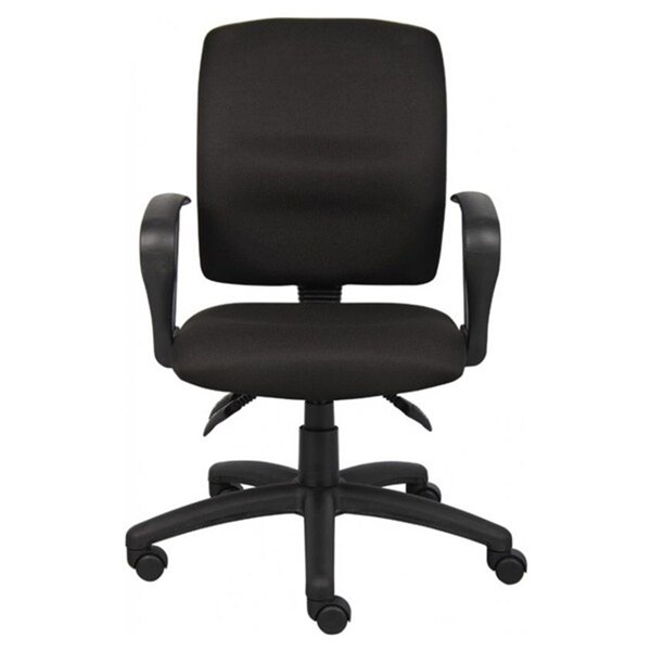 Nicer Interior Multi-Function Ergonomic Desk Chair - Adjustable Arms - Black Fabric