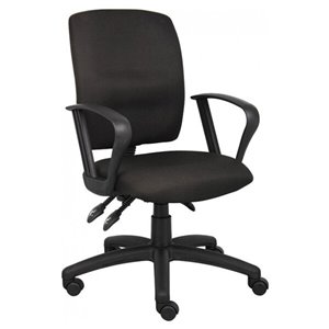 Chaise de bureau multifonction ergonomique par Nicer Interior, accoudoirs ajustables, noir