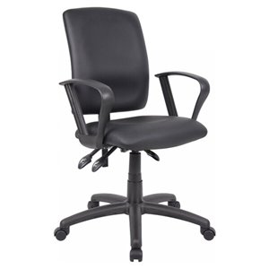 Nicer Interior Multi-Function Ergonomic Desk Chair - Black Polyurethane