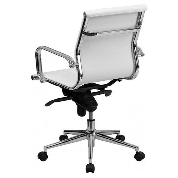 Nicer Interior Executive Chair - White Polyurethane Leather