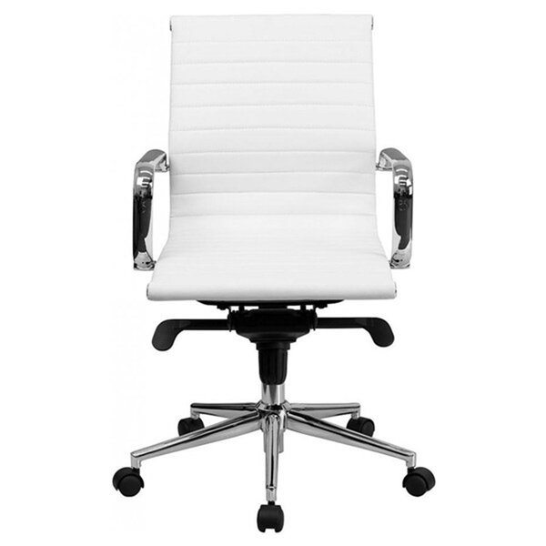 Nicer Interior Executive Chair - White Polyurethane Leather