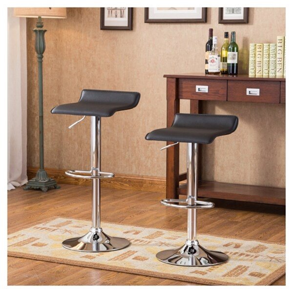 Nicer Interior Adjustable Swivel Stool  - Black - Set of 2