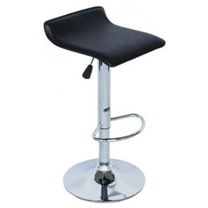 Tabouret de bar réglable et pivotant Nicer Interior, noir, ens. de 2