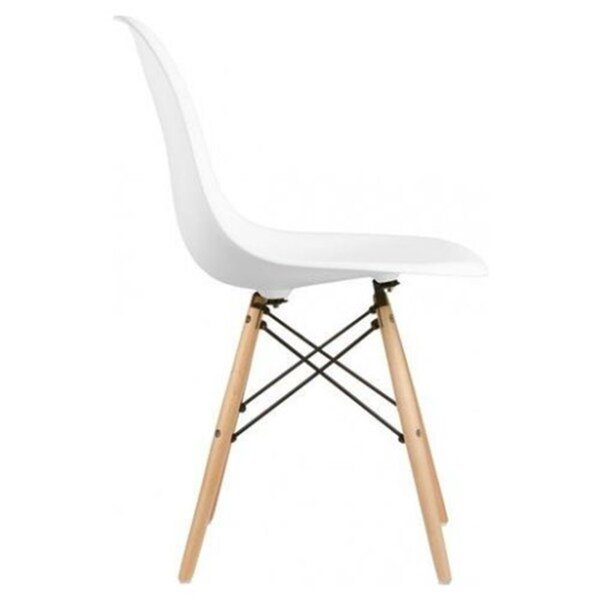 Nicer Interior Eiffel Dining Side Chair - White/Natural