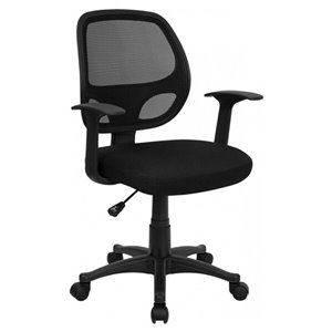 Chaise de bureau ergonomique de Nicer Interior, accoudoirs ajustables, noir