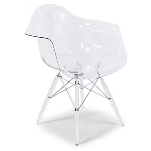 Nicer Interior EamesDining Armchair - Clear - Set of 4