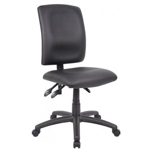 Chaise d'ordinateur multifonction ergonomique par Nicer Interior, polyurethane noir