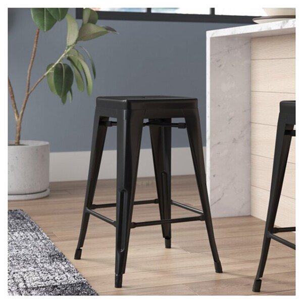 Tabouret empilable H Indoor Tolix - noir