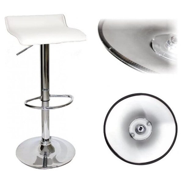 Nicer Interior Adjustable Swivel Stool  - White