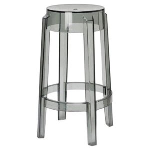 Tabouret pour comptoir réplique de Philipe Starck par Nicer Interior, transparent gris fumée