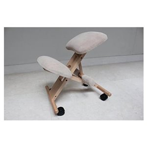 Chaise de dessinateur en mousse mémoire par Nicer Interior, gris et cadre en bois naturel