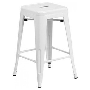 Tabouret pour comptoir Tolix de Nicer Interior, blanc, ens. de 4