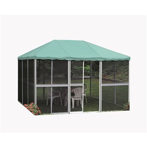 Gazebo semi-permanent Square Room par Gazebo Penguin, aluminium, 11 pi x 11 pi, vert