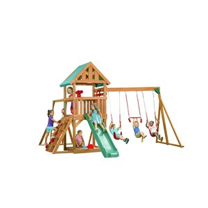 Creative Cedar Designs Mountain View Residential Play Set - Tarp Roof/Red Accessories