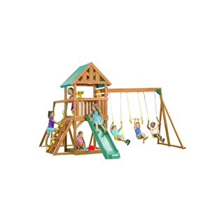 Creative Cedar Designs Mountain View Residential Play Set - Tarp Roof/Yellow Accessories