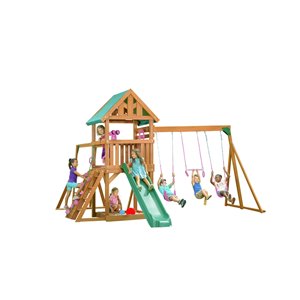 Creative Cedar Designs Mountain View Residential Play Set - Tarp Roof/Pink Accessories