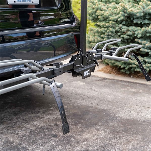 DK2 Hitch Mounted Bike Carrier for up to 2 Bicycles - Steel - 40-in x 10.5-in x 5.5-in