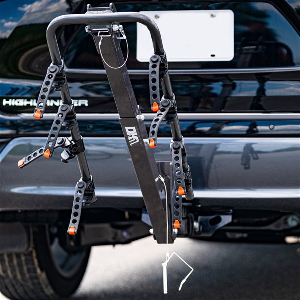 DK2 Hitch Mounted Bike Carrier For up to 4 Bicycles - Steel - 22.5-in x 14-in x 3.75-in