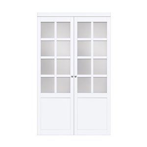 Renin Provincial Pivot Closet Door - 72-in x 80-in - White